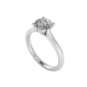 solitaire engagement ring - sl0014 with 1 metal and r shape diamond