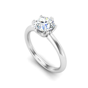 solitaire engagement ring - sl0019 with 1 metal and r shape diamond