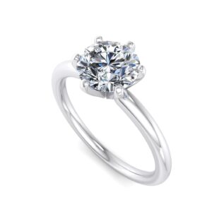 solitaire engagement ring - sl0336 with 1 metal and r shape diamond