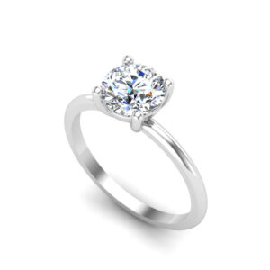 solitaire engagement ring - sl0353 with 1 metal and r shape diamond