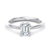 image of a solitaire emerald cut ring